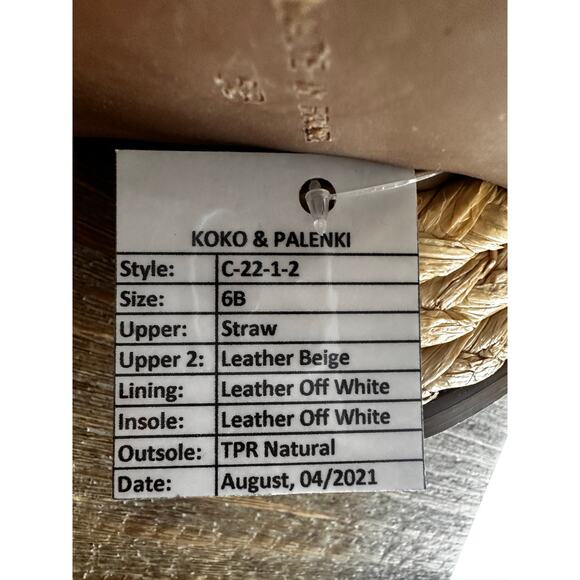 KOKO + Palenki straw platform sandles Sz 6B - Picture 6 of 10